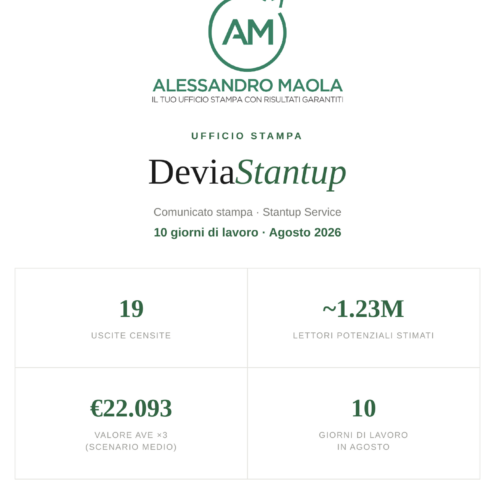 Ufficio stampa devia stantup