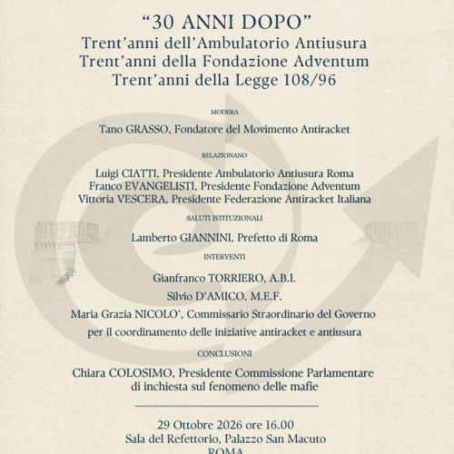 ufficio stampa ambulatorio antiusura